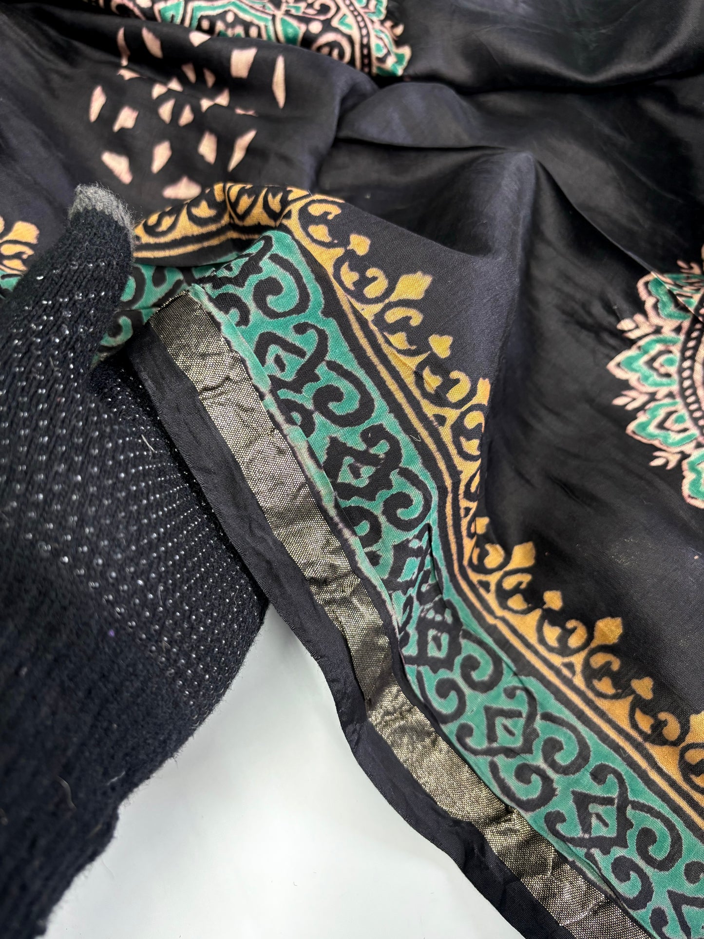 Chanderi Cotton Ajrakh print saree