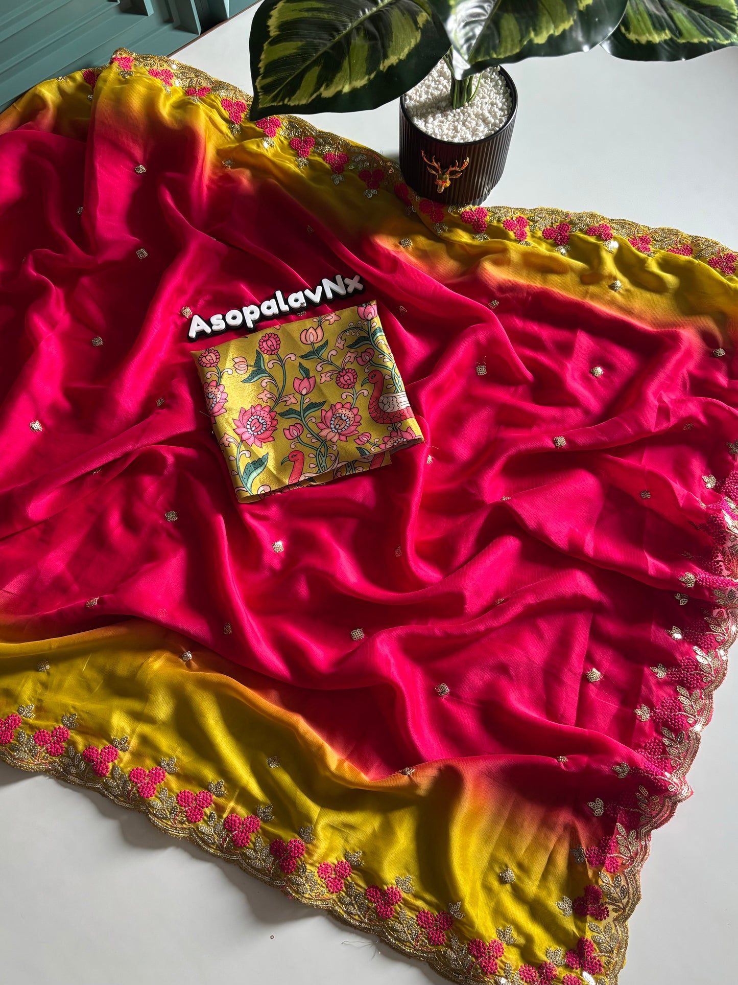 Rangoli Chiffon Saree