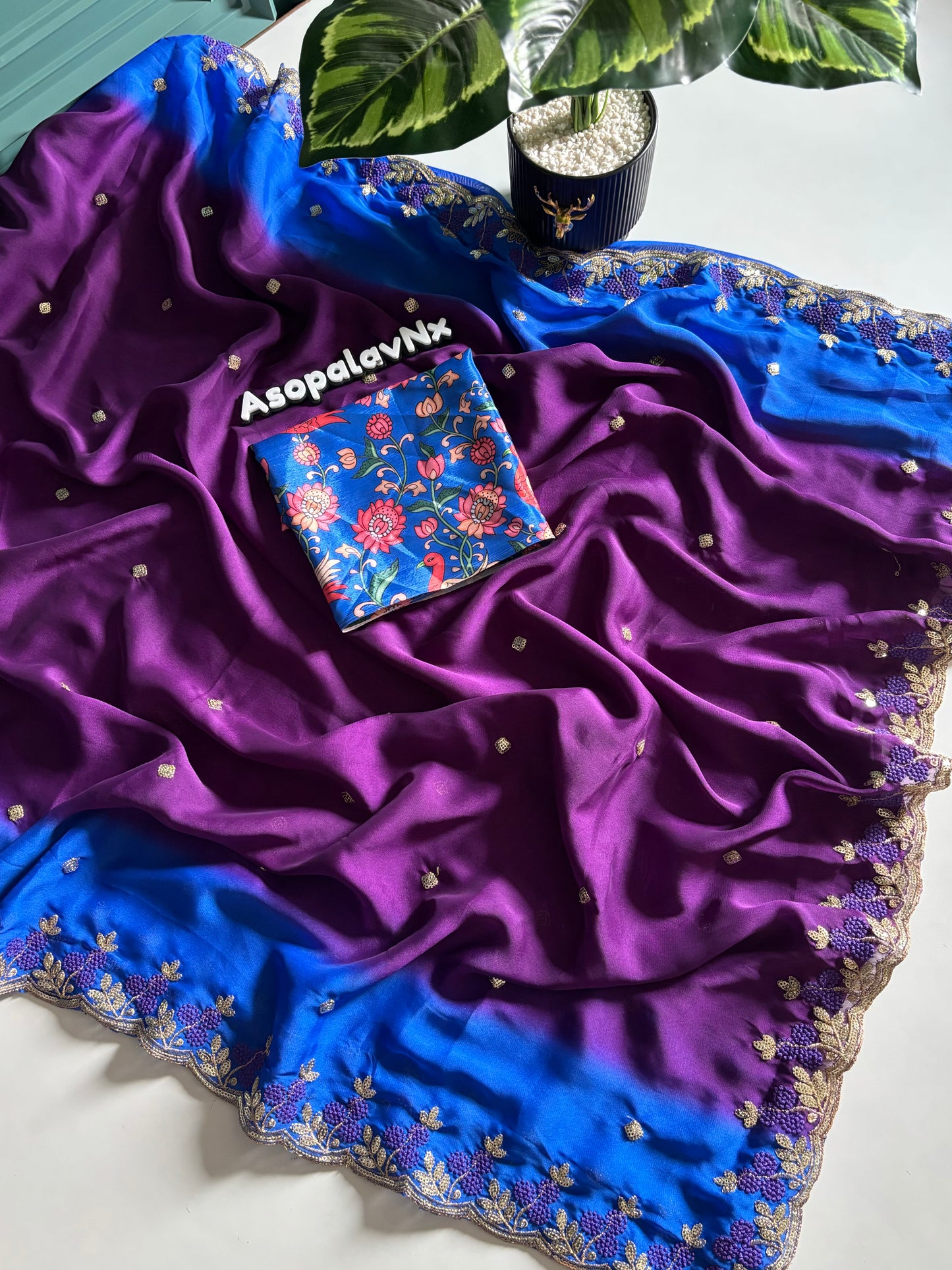Rangoli Chiffon Saree