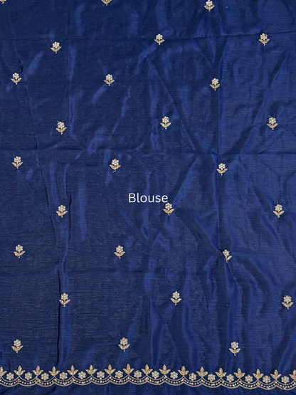 Pure Crape Chinon saree
